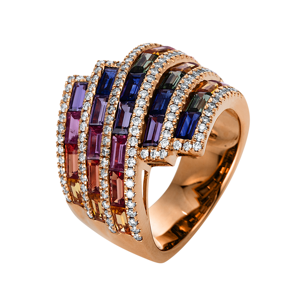 Brogle Selection Rainbow sapphire ring