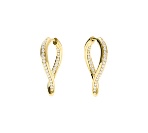Tamara Comolli Signature Hoop Twisted Drop Earrings