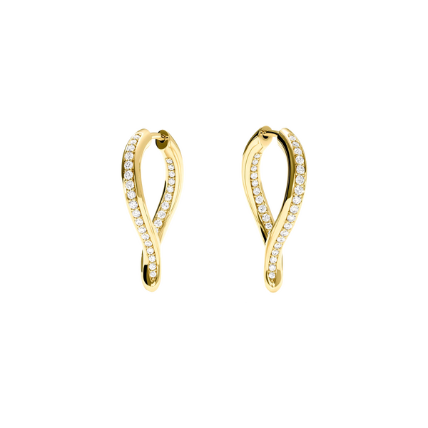 Tamara Comolli Signature Hoop Twisted Drop Earrings