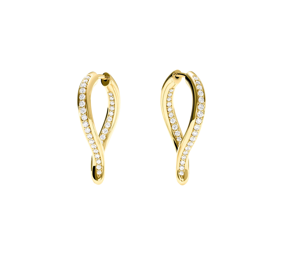 Tamara Comolli Signature Hoop Twisted Drop Earrings Tamara Comolli Signature Hoop Twisted Drop Earrings