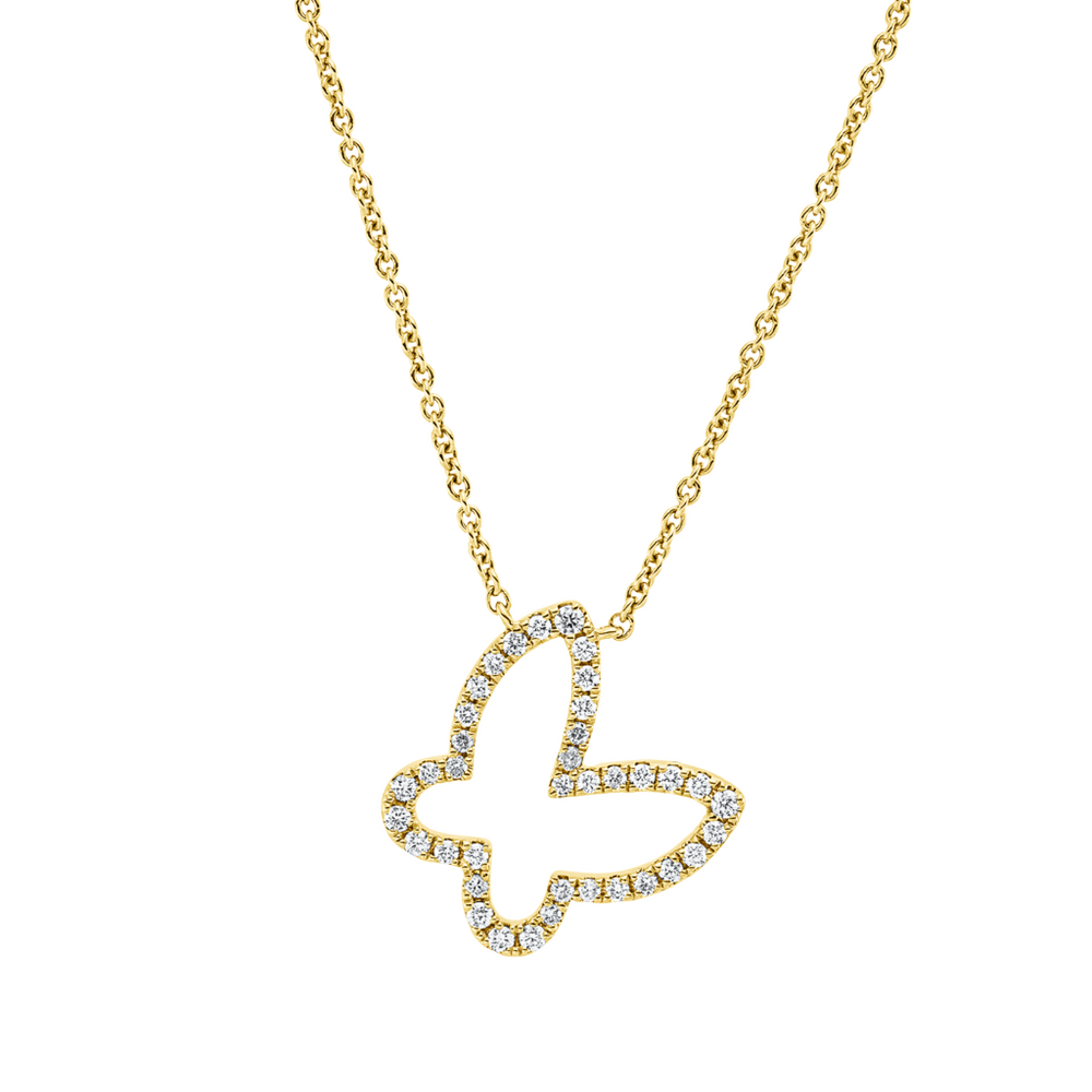 Brogle Classic Kette mit Diamantschmetterling