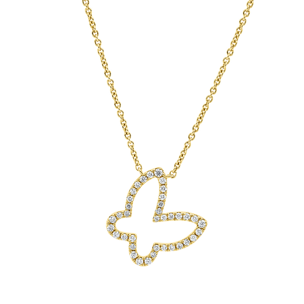 Brogle Classic Kette mit Diamantschmetterling