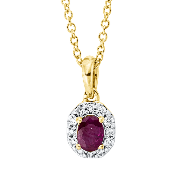 Brogle Classic necklace with ruby pendant