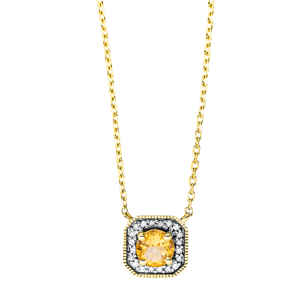 Brogle Classic gold chain with citrine pendant