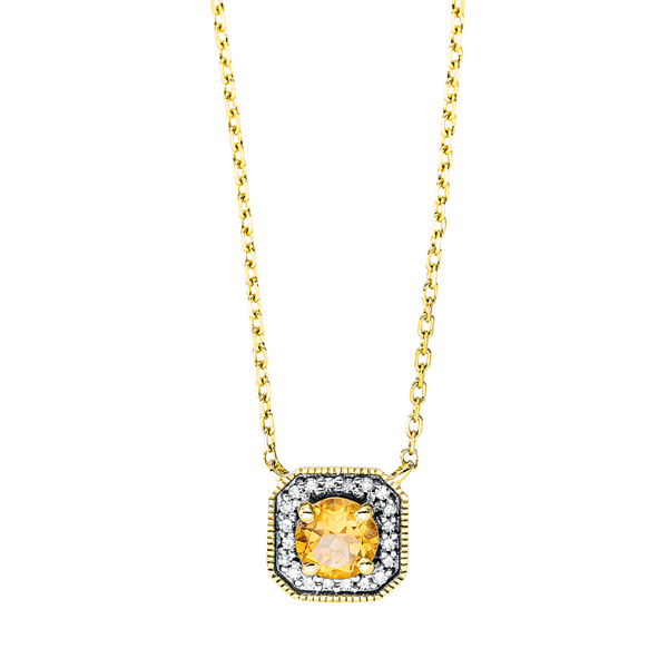 Brogle Classic Kette mit Citrinanhänger