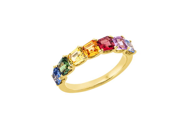 Brogle Classic Sapphire Ring Rainbow