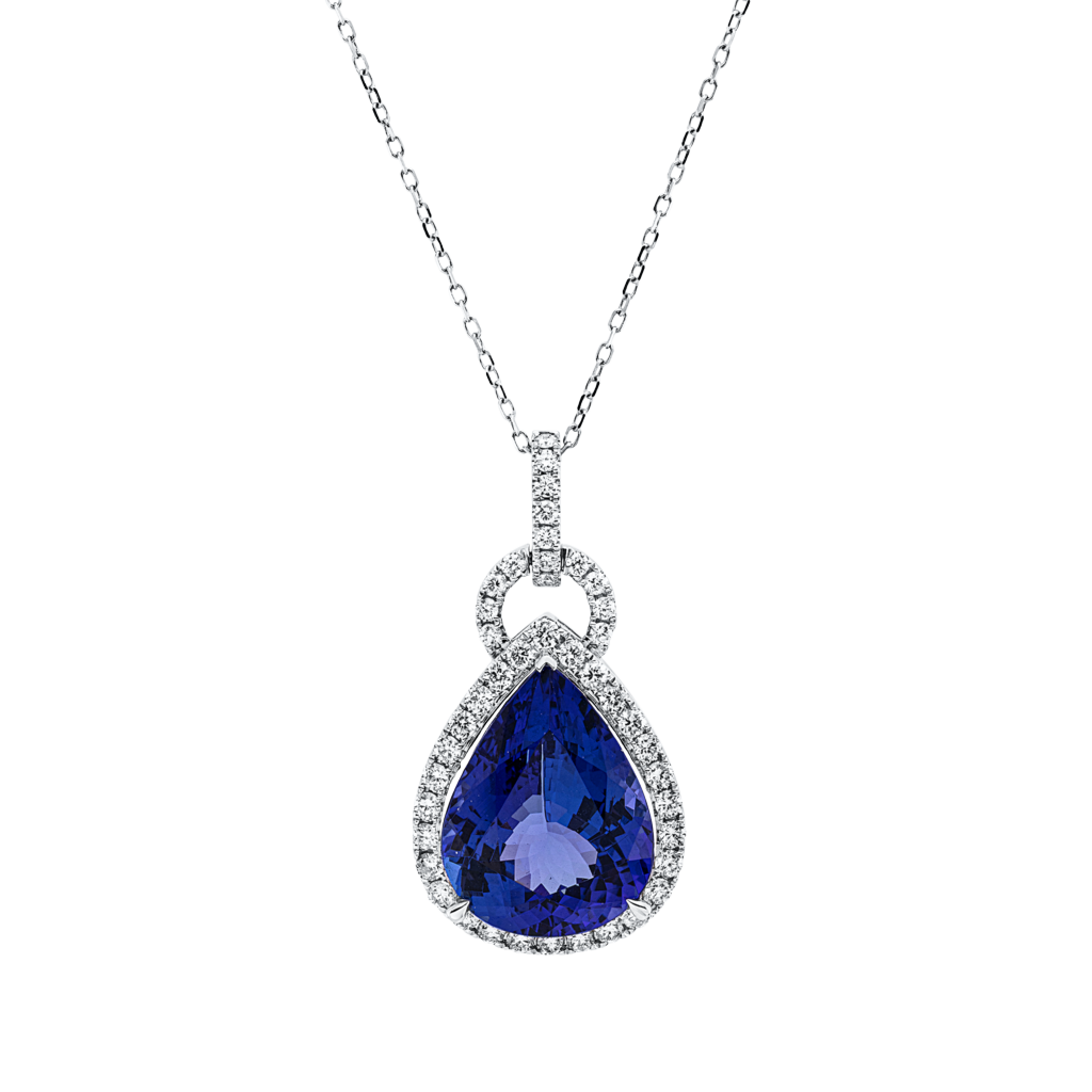 Brogle Selection necklace with tanzanite pendant Brogle Selection necklace with tanzanite pendant