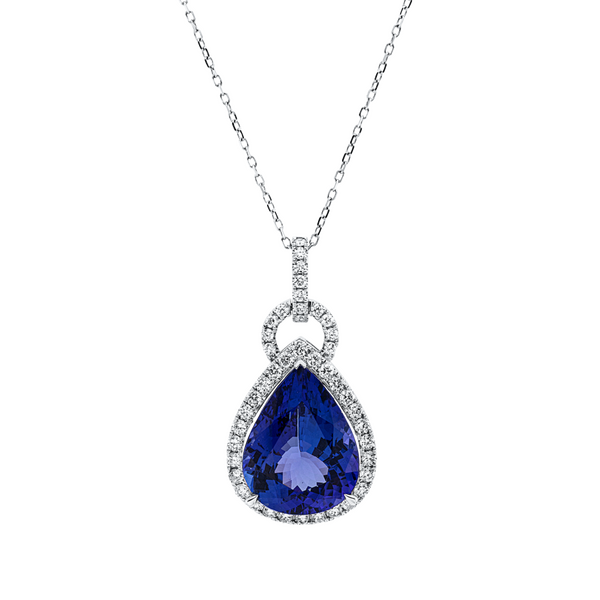 Brogle Selection necklace with tanzanite pendant Brogle Selection necklace with tanzanite pendant