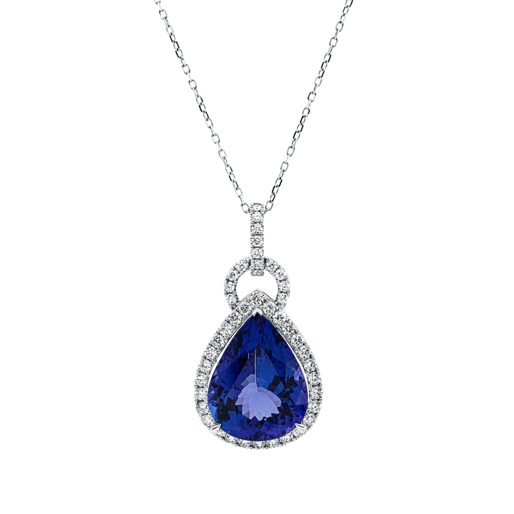 Brogle Selection necklace with tanzanite pendant Brogle Selection necklace with tanzanite pendant