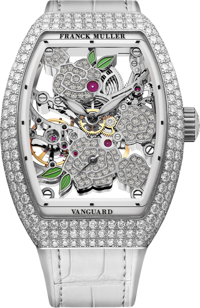 Franck Muller Vanguard Rose Skeleton 42.3 x 32mm