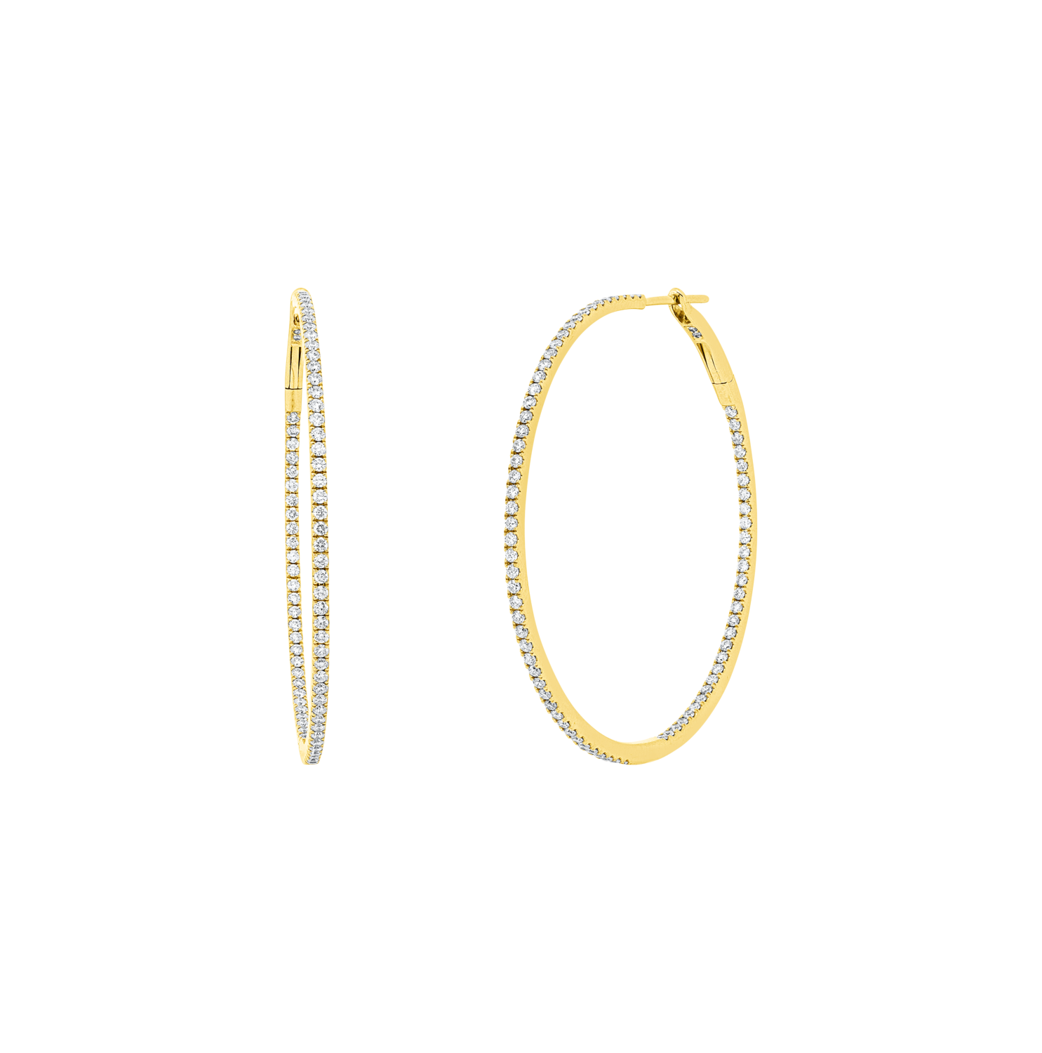 Brogle Selection diamond hoop earrings Brogle Selection diamond hoop earrings