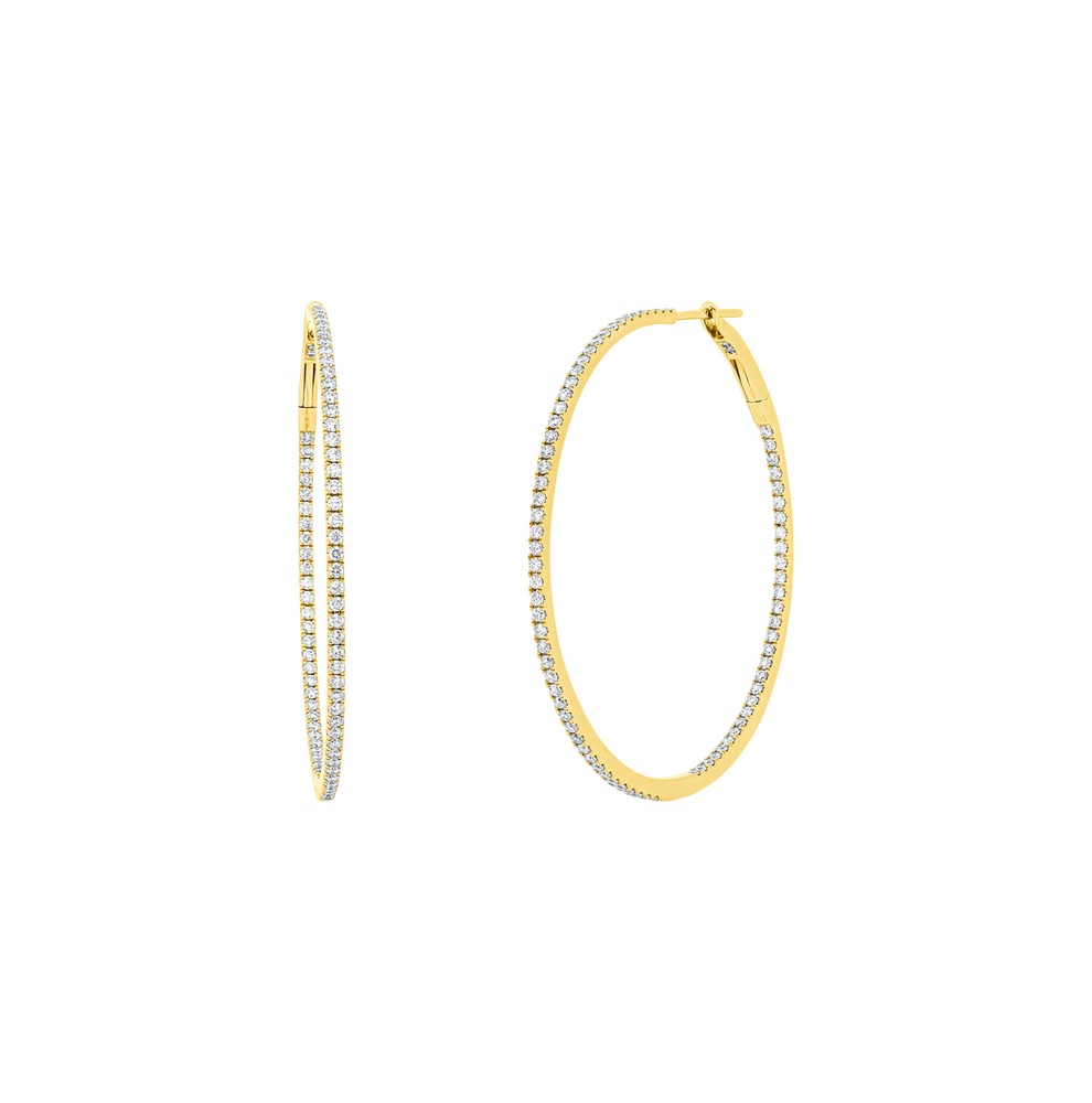 Brogle Selection diamond hoop earrings Brogle Selection diamond hoop earrings