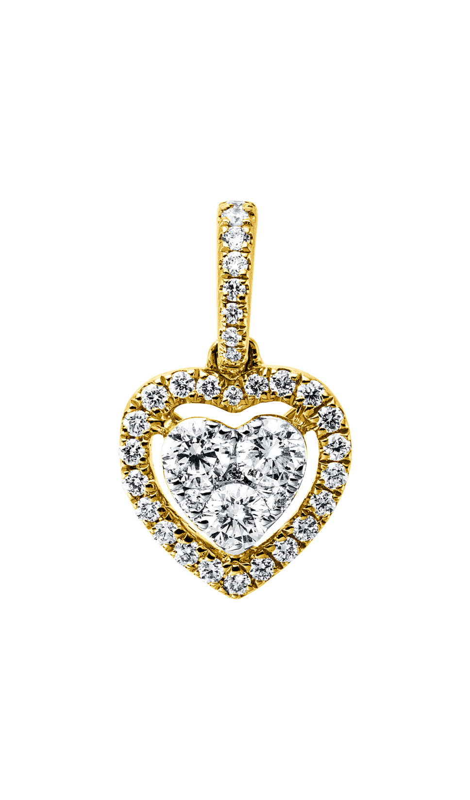 Brogle Classic Bicolor Herzanhänger mit Diamanten