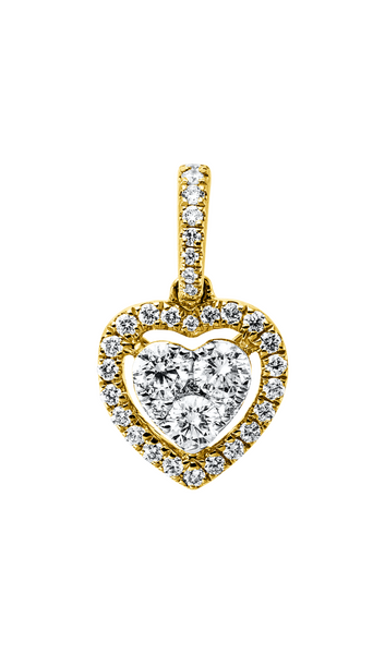 Brogle Classic Bicolor Herzanhänger mit Diamanten Brogle Classic Bicolor Herzanhänger mit Diamanten