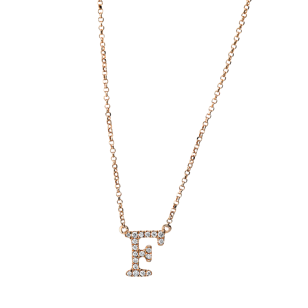 Brogle Classic necklace with diamond letter F Brogle Classic necklace with diamond letter F