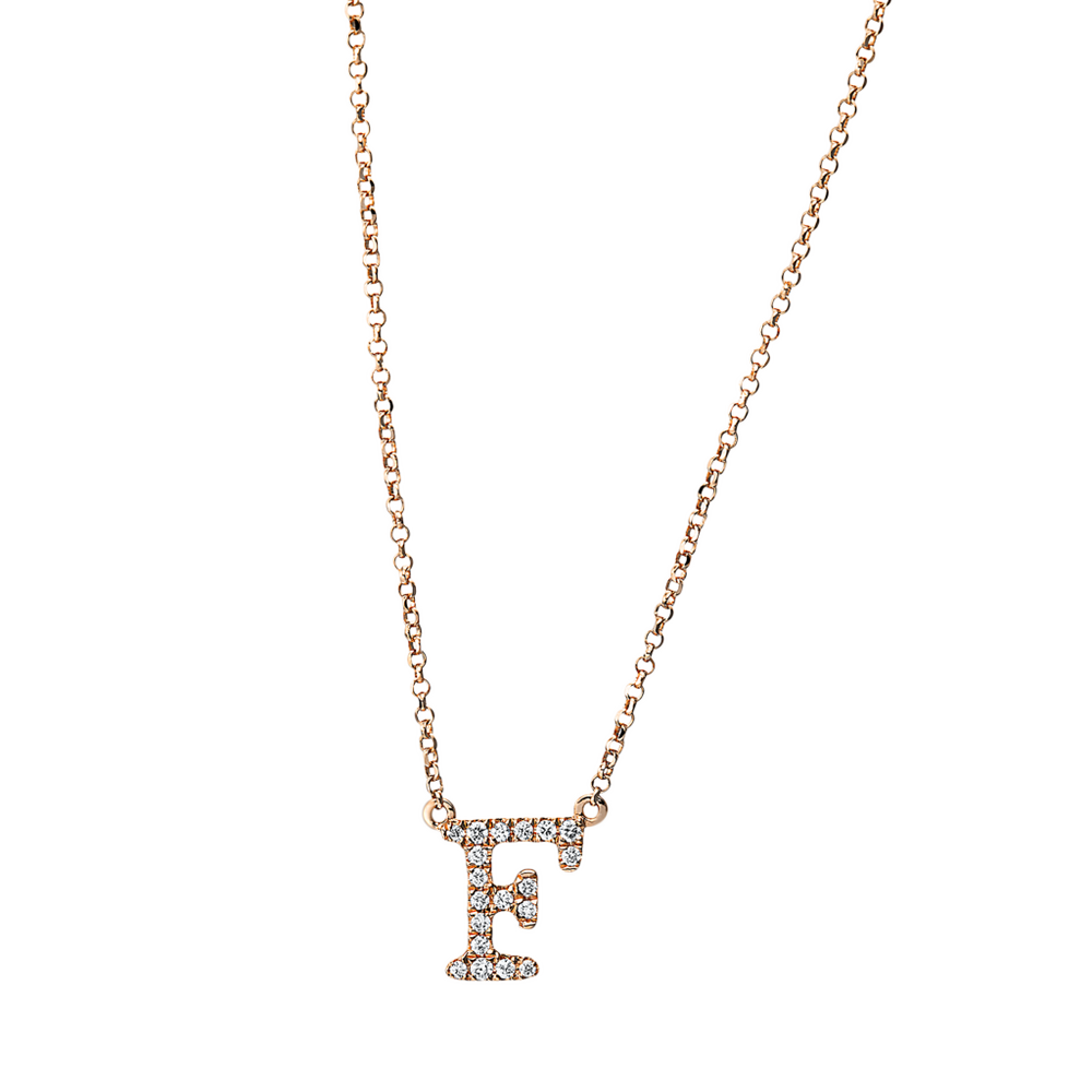 Brogle Classic necklace with diamond letter F Brogle Classic necklace with diamond letter F