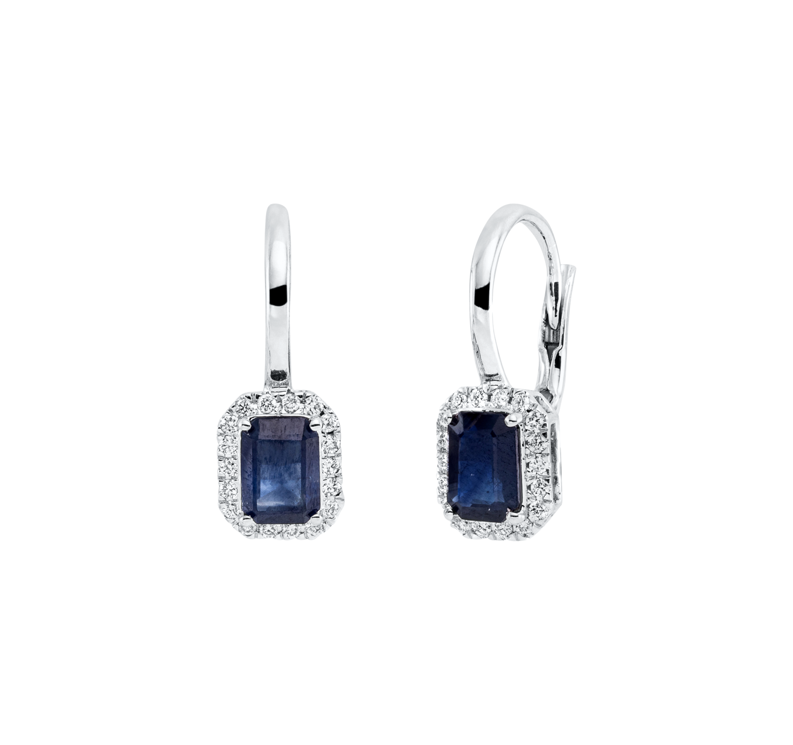 Brogle Classic sapphire hoop earrings Brogle Classic sapphire hoop earrings