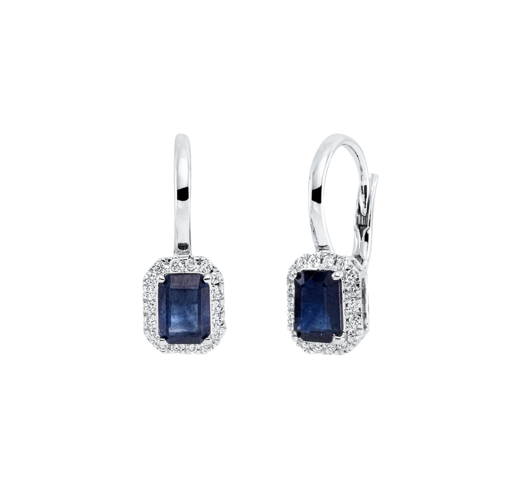 Brogle Classic sapphire hoop earrings Brogle Classic sapphire hoop earrings