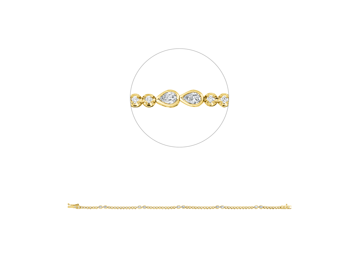 Brogle Classic Bicolor Diamantarmband