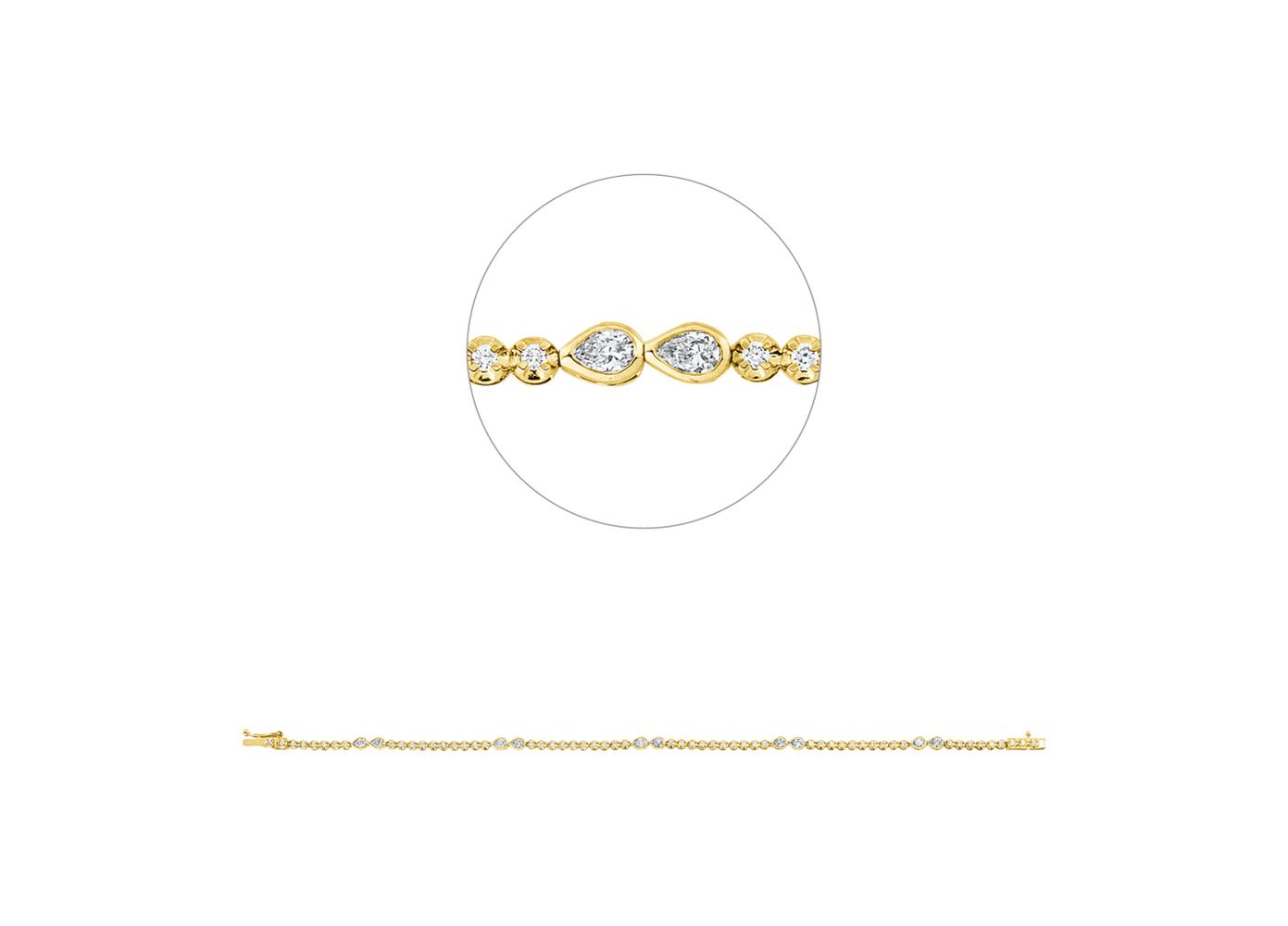 Brogle Classic Bicolor Diamantarmband