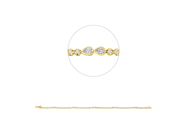 Brogle Classic Bicolor Diamantarmband