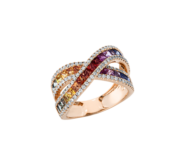 Brogle Classic Sapphire Ring Rainbow