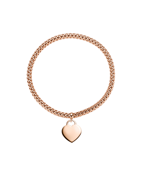 Brogle Classic bracelet with gold heart flexible 4mm Brogle Classic bracelet with gold heart flexible 4mm