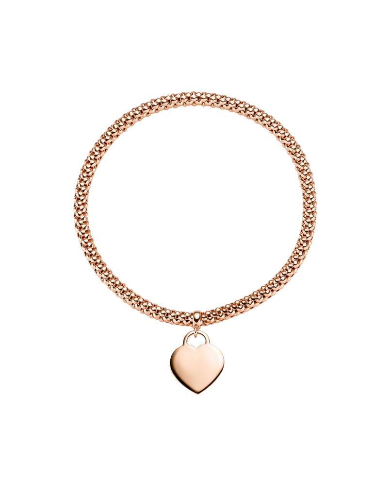 Brogle Classic bracelet with gold heart flexible 4mm Brogle Classic bracelet with gold heart flexible 4mm