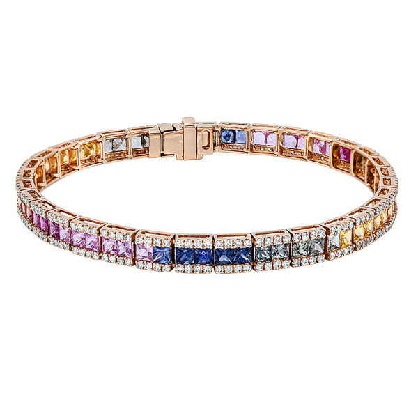 Brogle Selection sapphire bracelet Rainbow Brogle Selection sapphire bracelet Rainbow