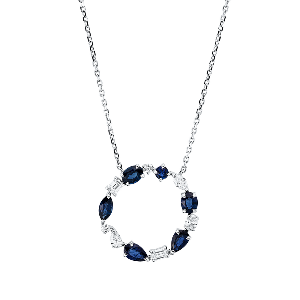 Brogle Classic necklace with sapphire pendant Brogle Classic necklace with sapphire pendant