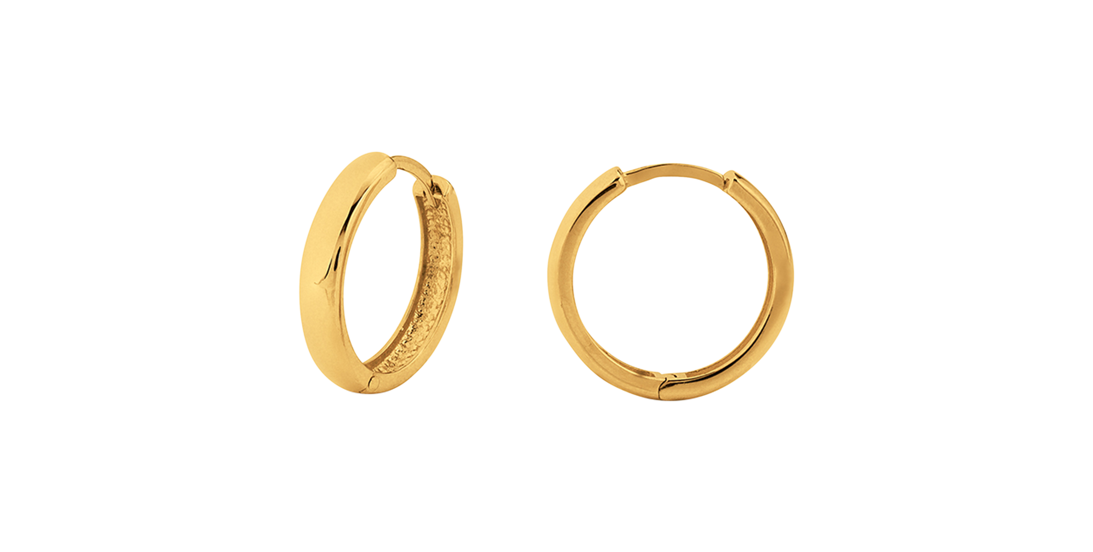 Brogle Classic gold hoop earrings Brogle Classic gold hoop earrings