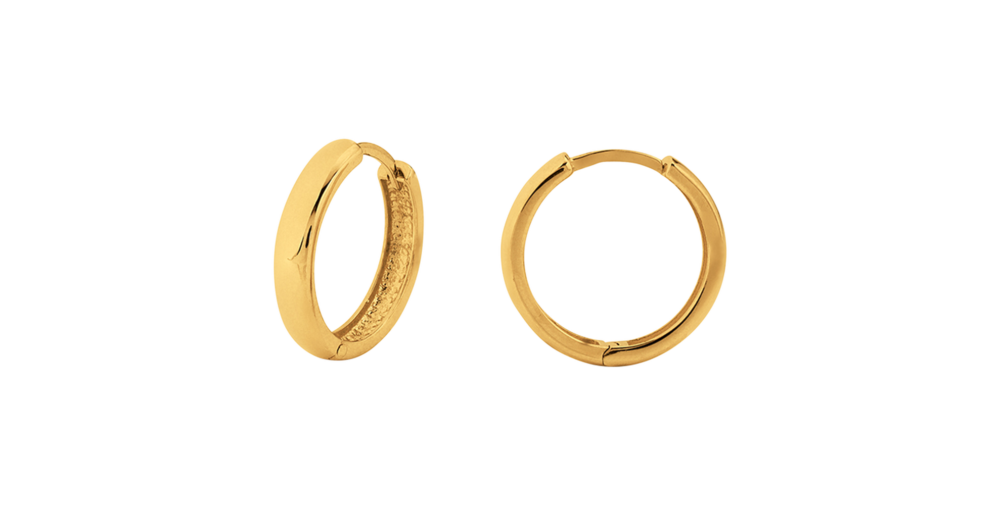 Brogle Classic gold hoop earrings Brogle Classic gold hoop earrings
