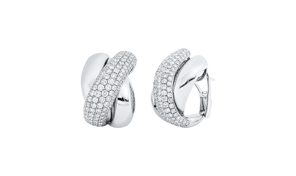 Brogle Selection diamond hoop earrings
