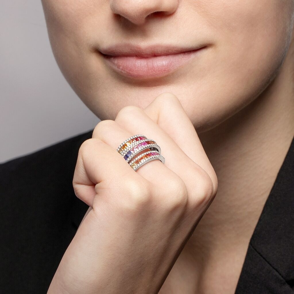 Brogle Selection sapphire ring Rainbow Brogle Selection sapphire ring Rainbow