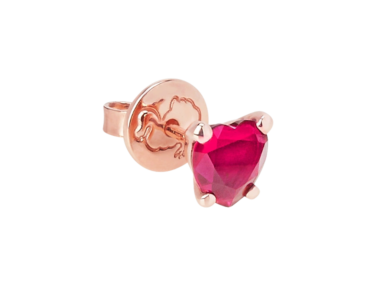 Dodo heart stud earrings, unique piece Dodo heart stud earrings, unique piece