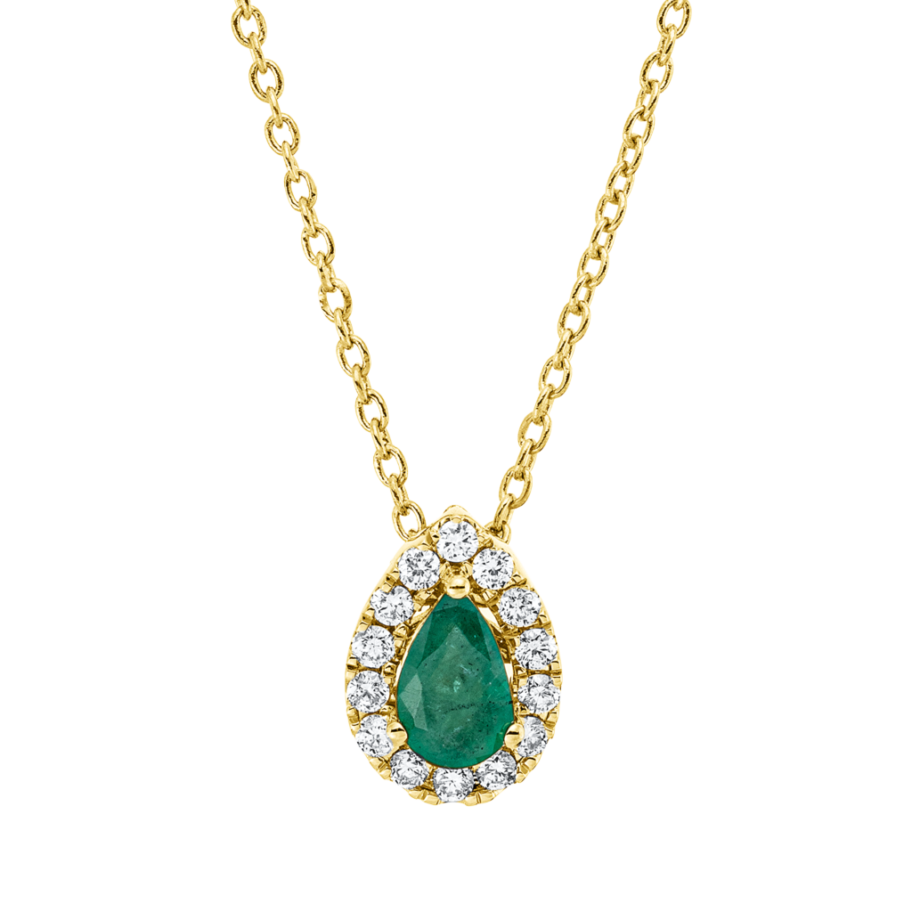 Brogle Classic necklace with emerald pendant