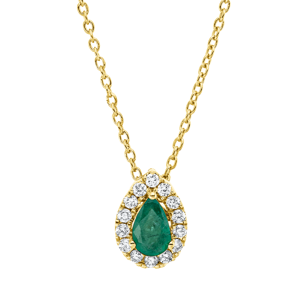 Brogle Classic necklace with emerald pendant