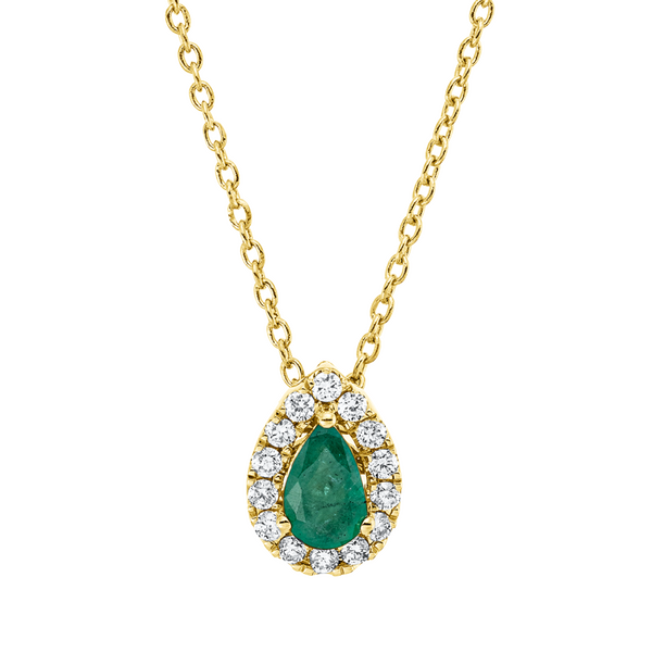 Brogle Classic necklace with emerald pendant Brogle Classic necklace with emerald pendant
