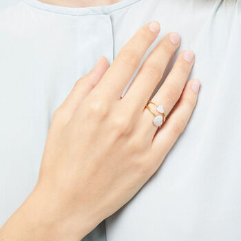 175899 DAC0014 HEARS DB0OG 110 Dodo precious heart ring white diamonds 18k yellow gold y64b028614d33e992