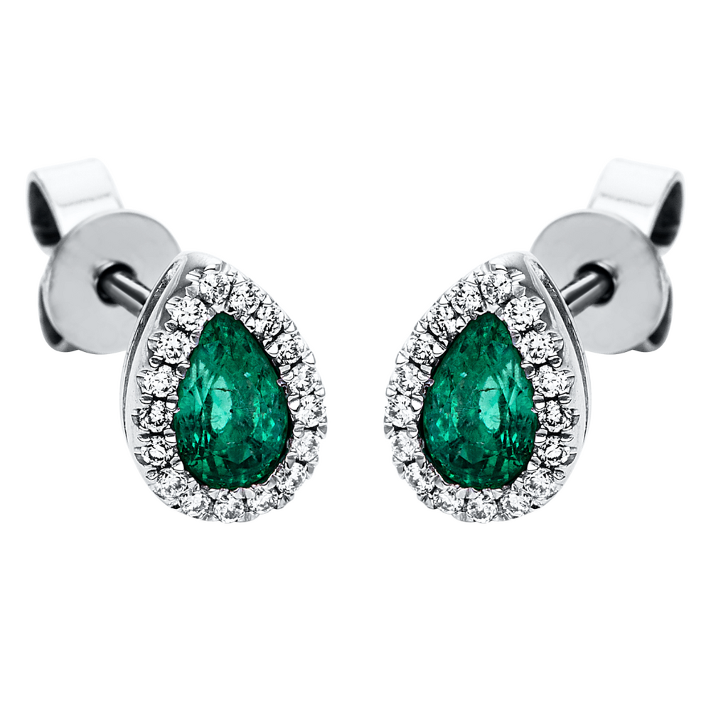 Brogle Selection Royal stud earrings with emeralds