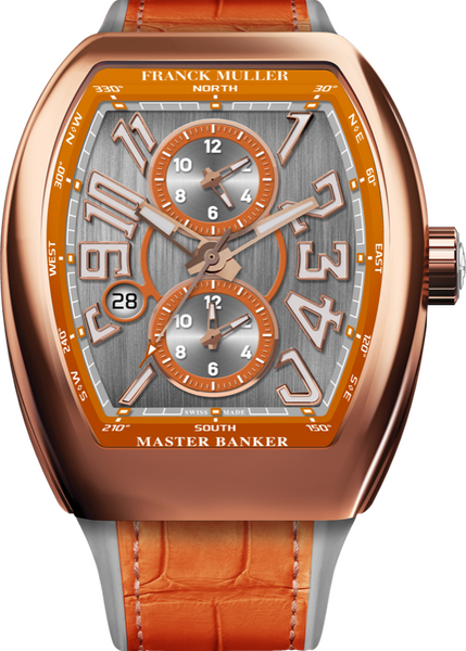 Franck Muller Vanguard Master Banker 3 time zones 53.7 x 44mm