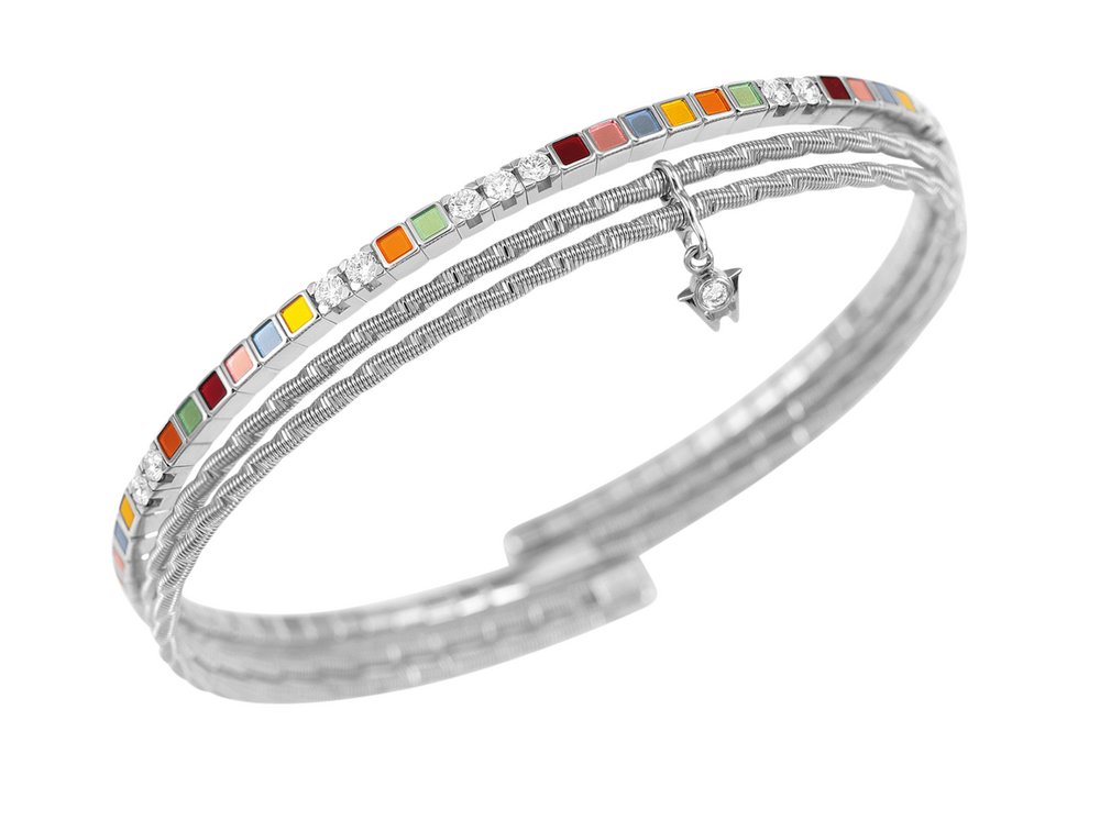 Wellendorff EMBRACE ME. Rainbow bracelet