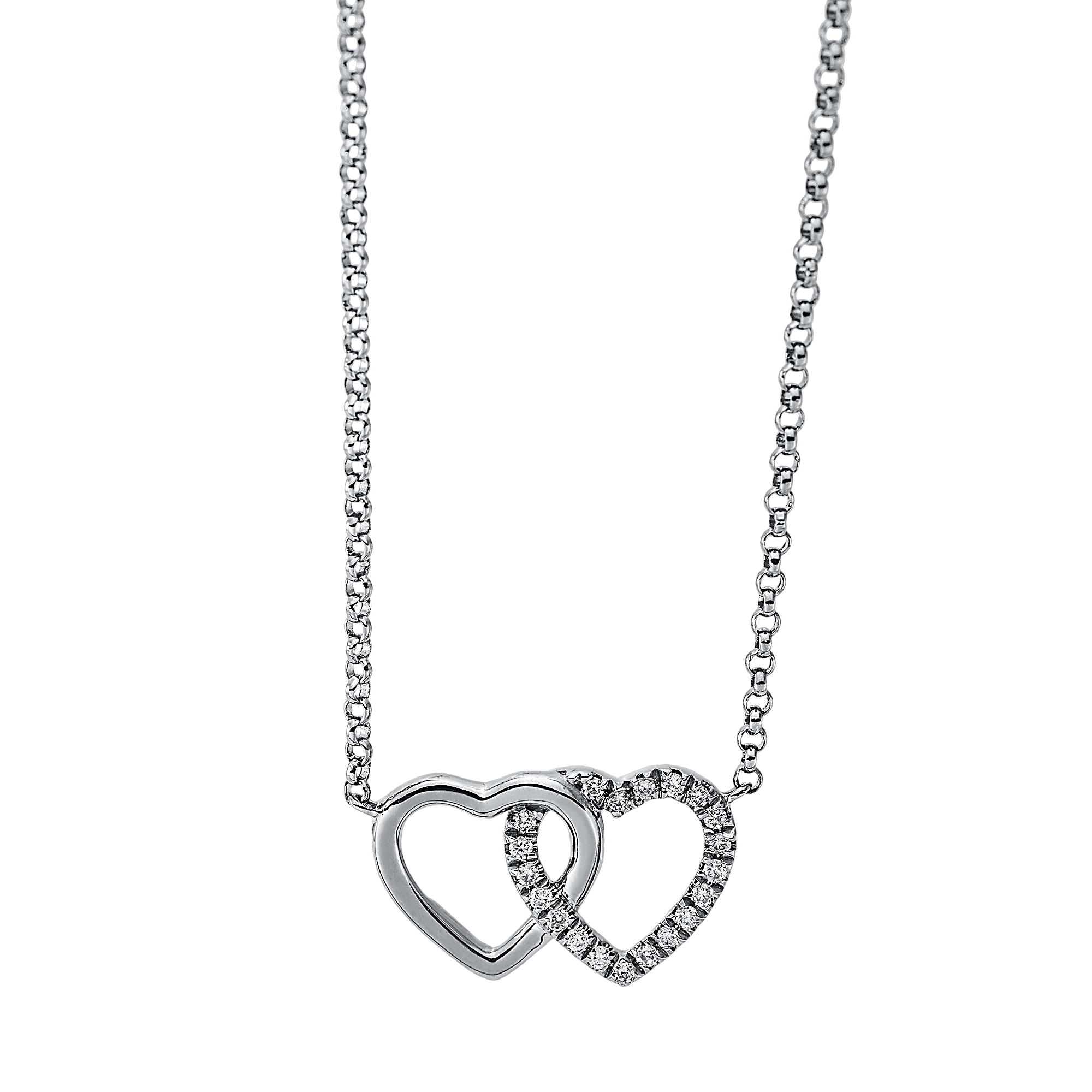 Brogle Classic necklace with diamond heart Brogle Classic necklace with diamond heart