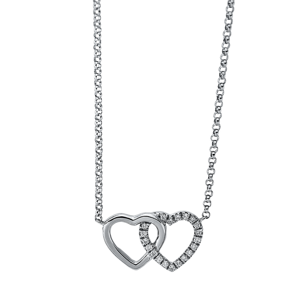 Brogle Classic necklace with diamond heart Brogle Classic necklace with diamond heart