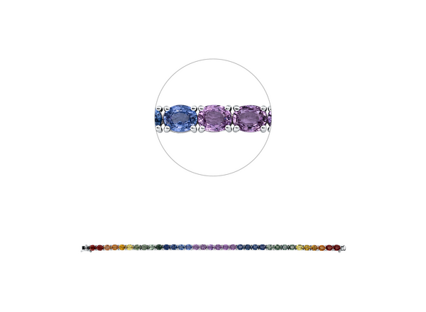 Brogle Selection Saphirarmband Rainbow Brogle Selection Saphirarmband Rainbow