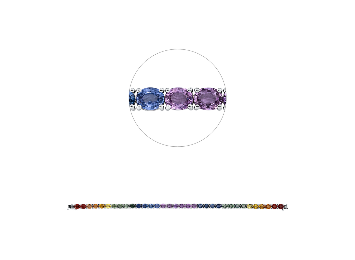 Brogle Selection Saphirarmband Rainbow Brogle Selection Saphirarmband Rainbow