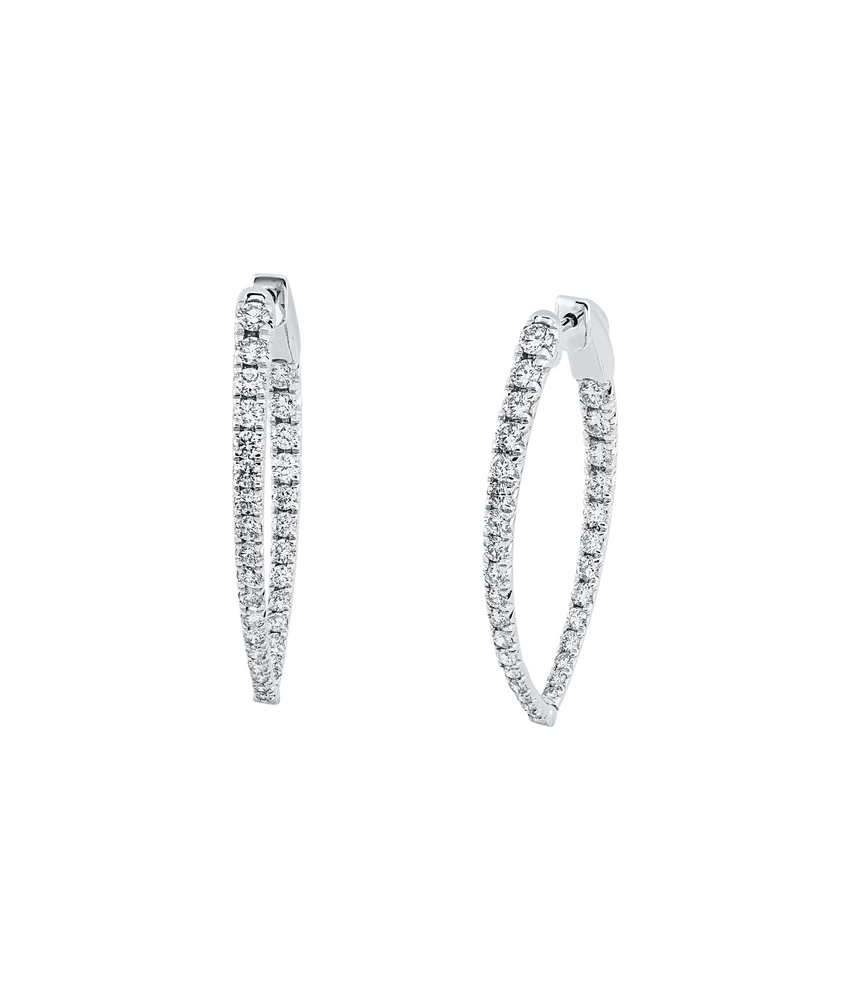 Brogle Selection diamond hoop earrings