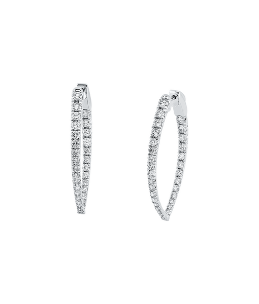 Brogle Selection diamond hoop earrings