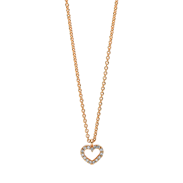 Brogle Classic necklace with diamond heart Brogle Classic necklace with diamond heart