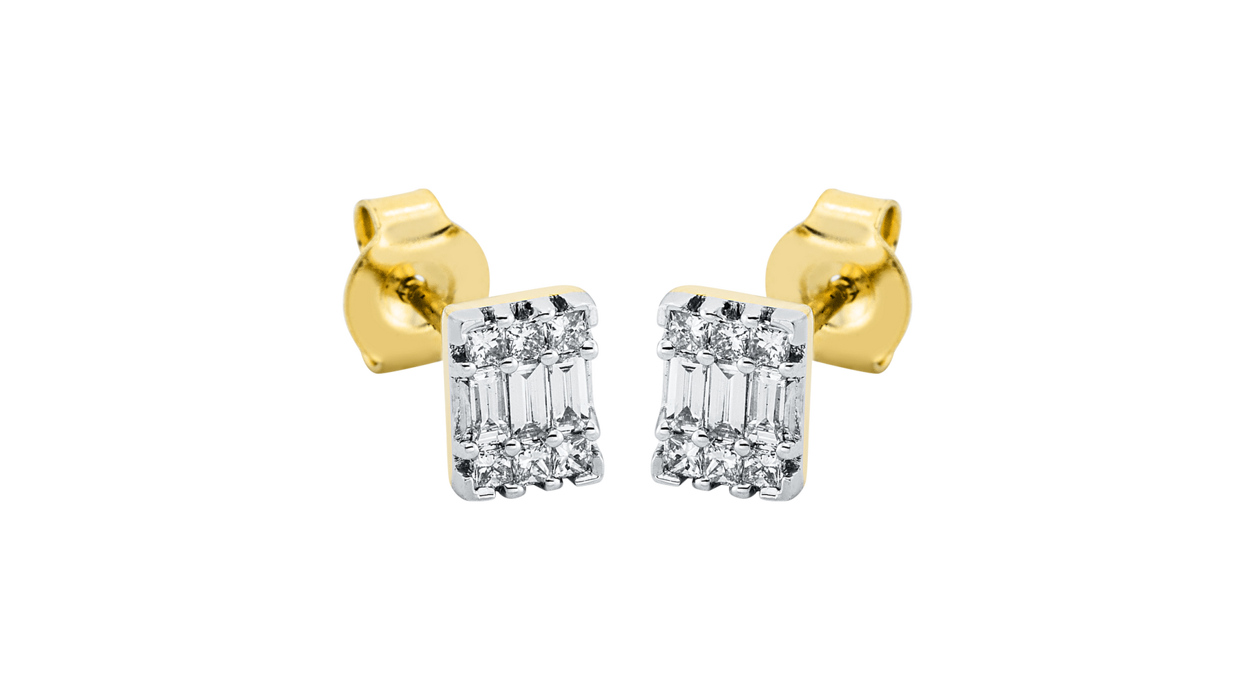 Brogle Classic Bicolor Diamantohrstecker